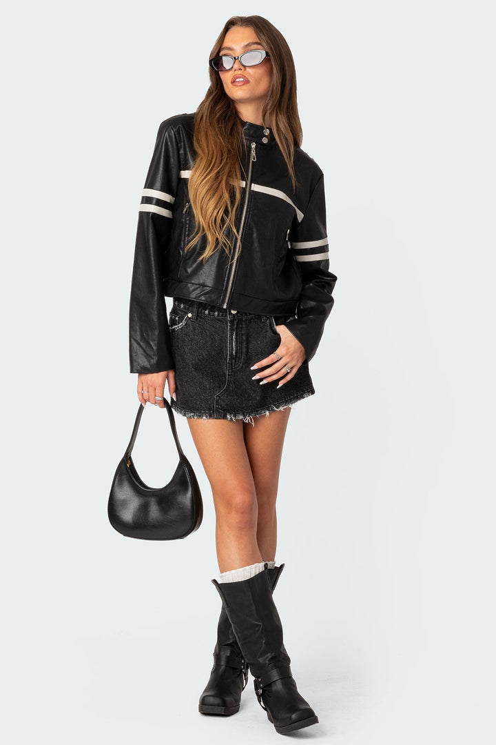 Veste à rayures blanches