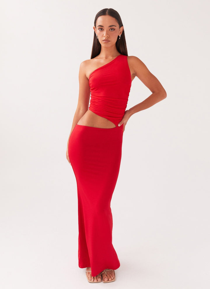 Leniora One Shoulder Maxi Dress