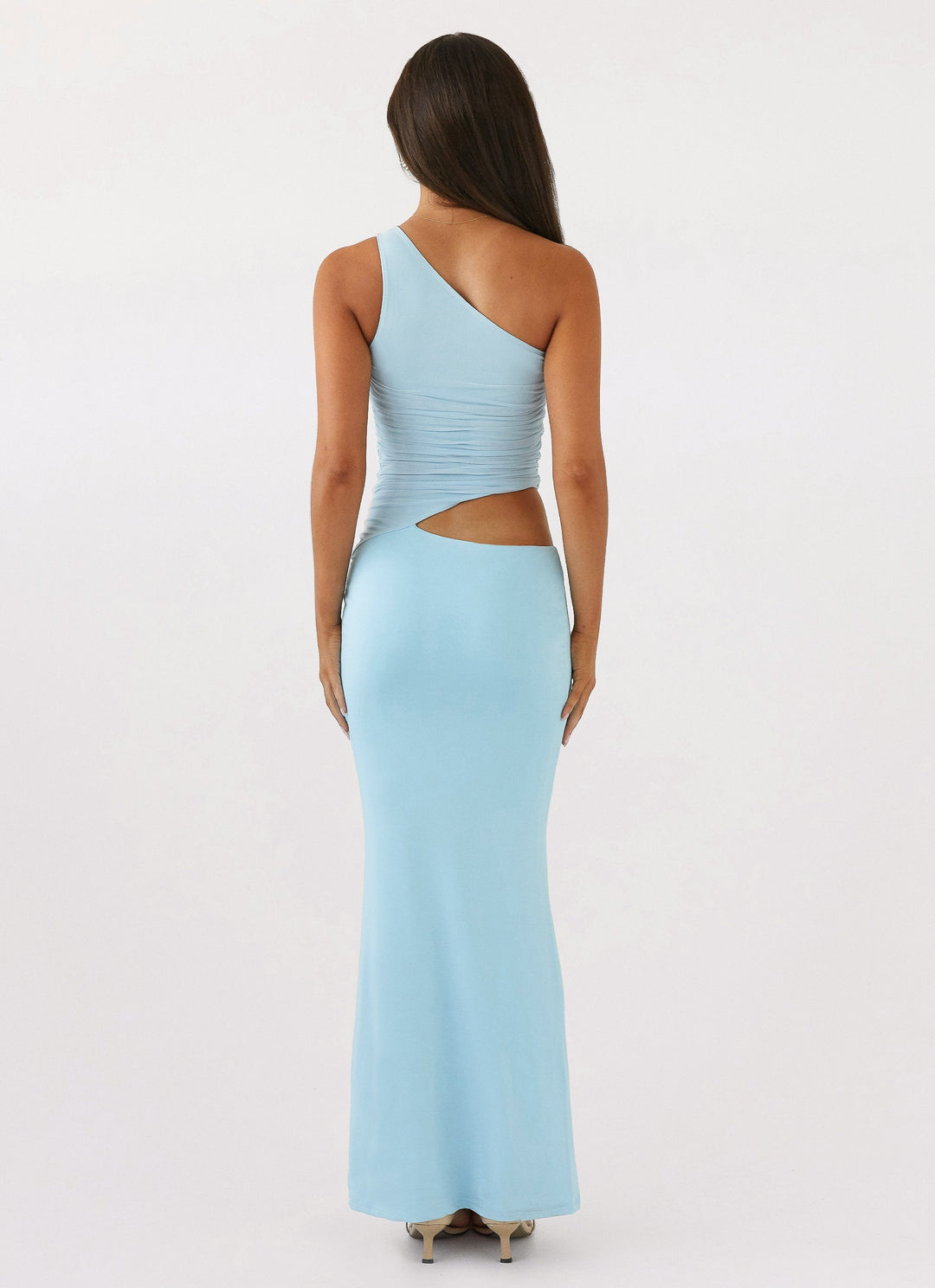 Leniora One Shoulder Maxi Dress Baby Blue