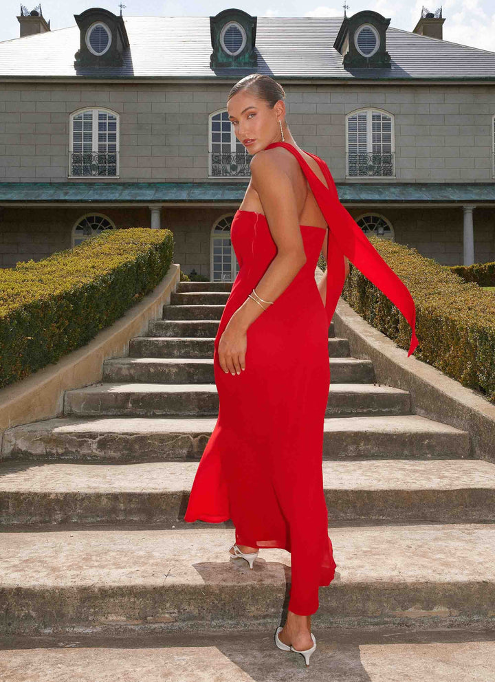 Chelsy Maxi Dress Red